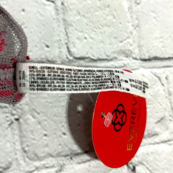 🆕 Free People Wild Roses Racerback Bra - Cloud/Ruby Combo - Size Large - Picture 8 of 16